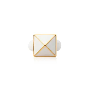 Enamel Pyramid One Stud Ring