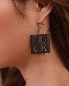 F-U-C-K Dangling Earrings