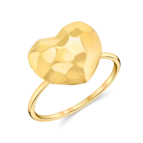 Faceted Heart Ring