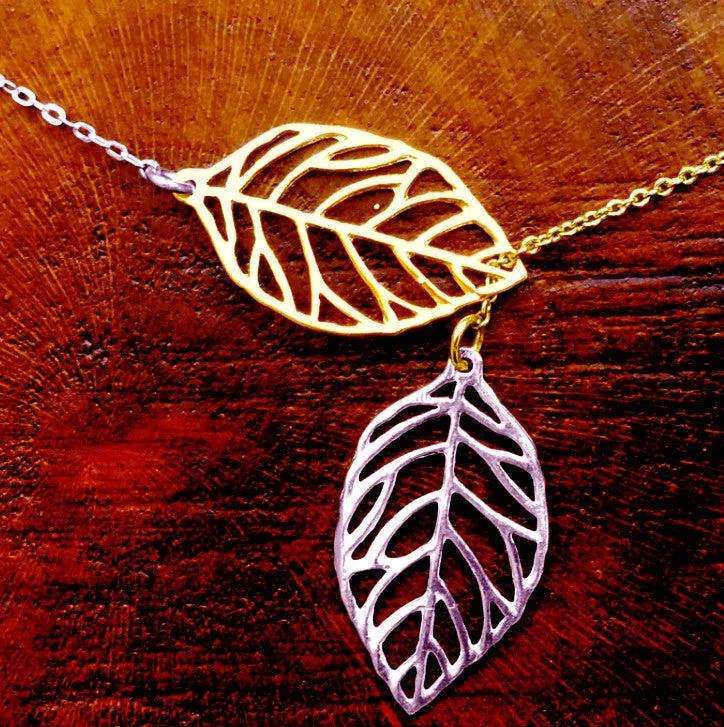 Falling Leaves Lariat Necklace