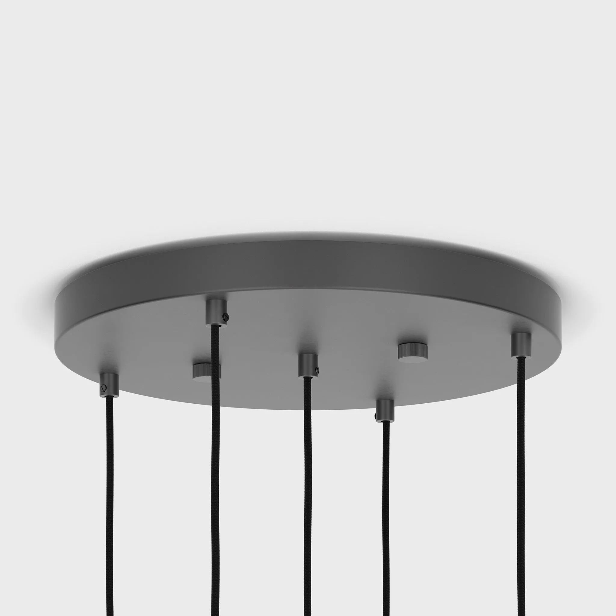 Five Pendant in Graphite   Oval II