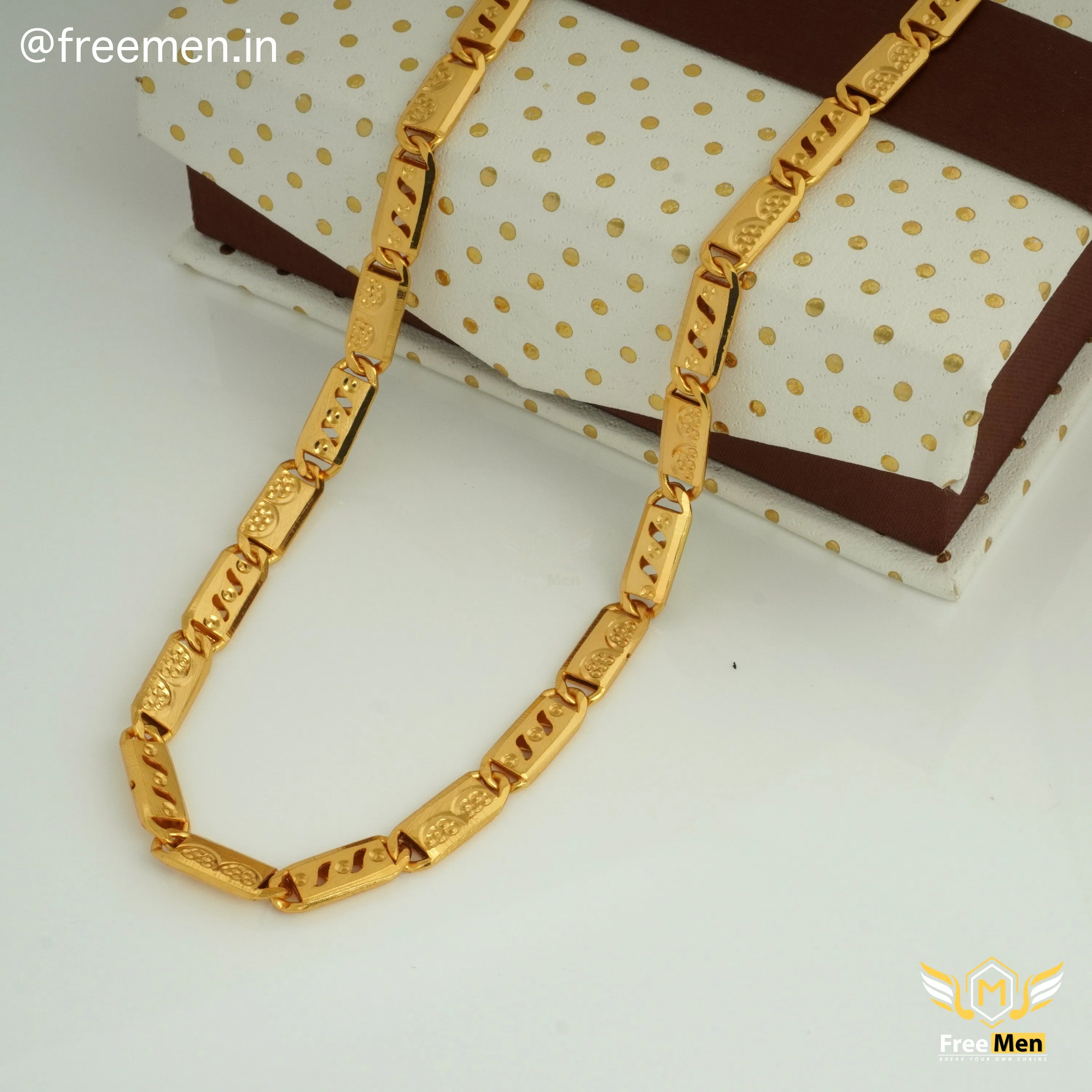 Freemen Glamorous Parallel OBO Golden Nawabi Biscuit Chain - FMC28