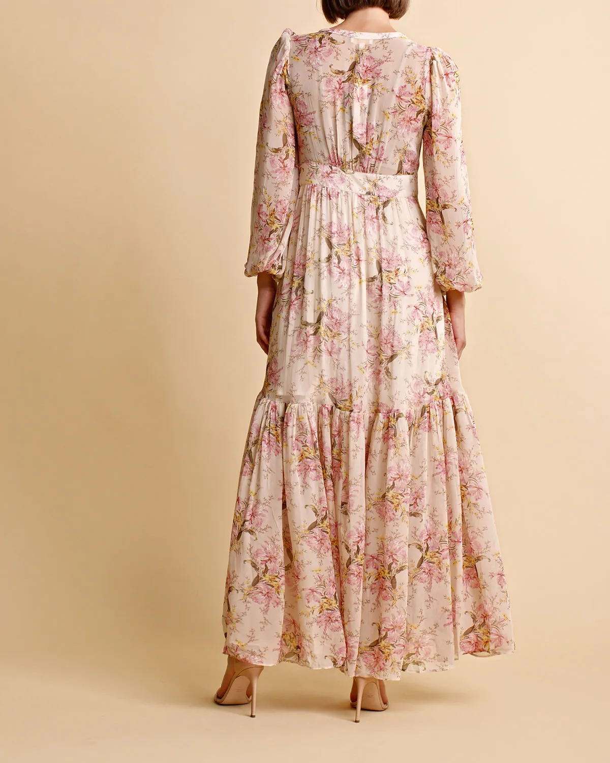 Georgette Maxi Dress Vintage Lilies