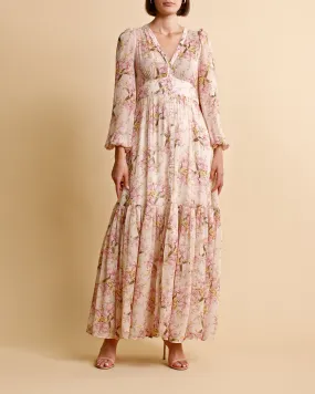 Georgette Maxi Dress Vintage Lilies