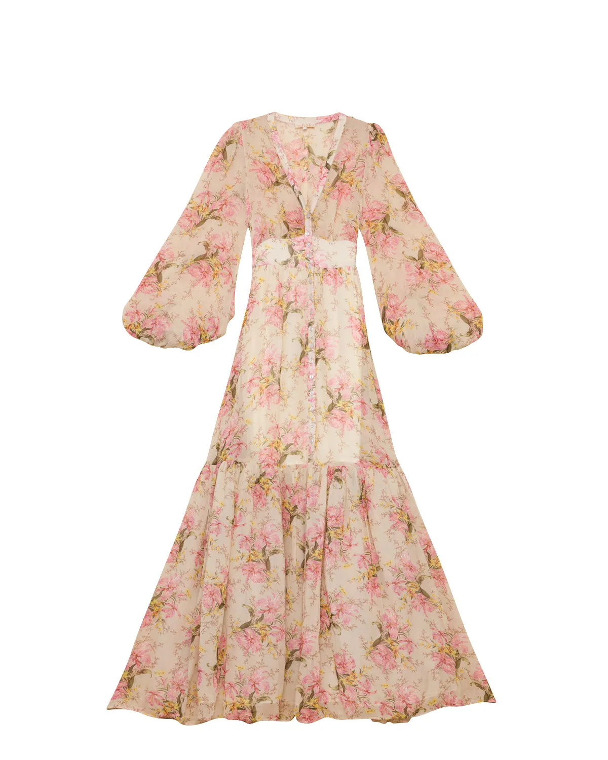 Georgette Maxi Dress Vintage Lilies