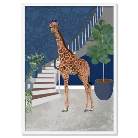 Giraffe in the House - Art Print