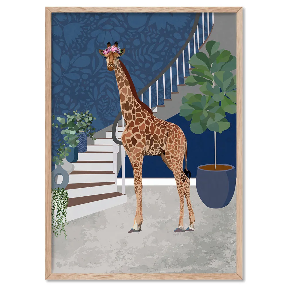 Giraffe in the House - Art Print