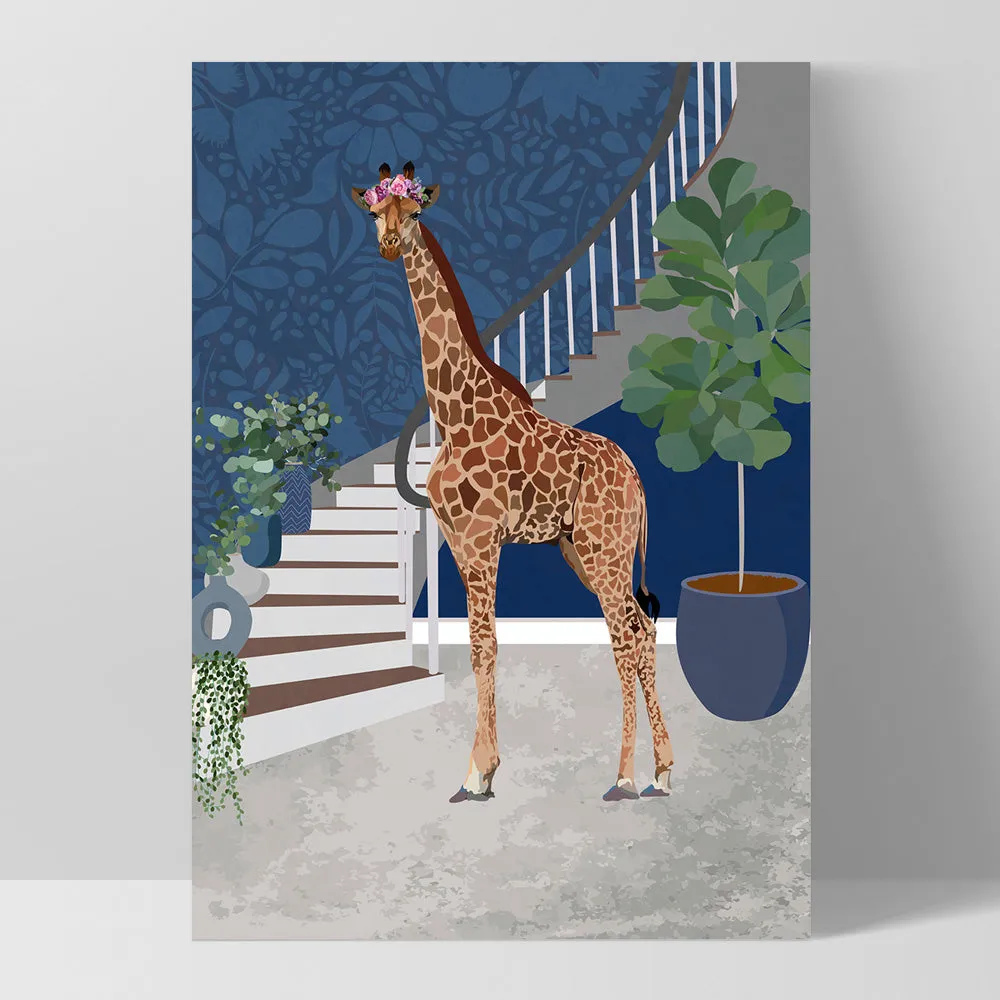 Giraffe in the House - Art Print