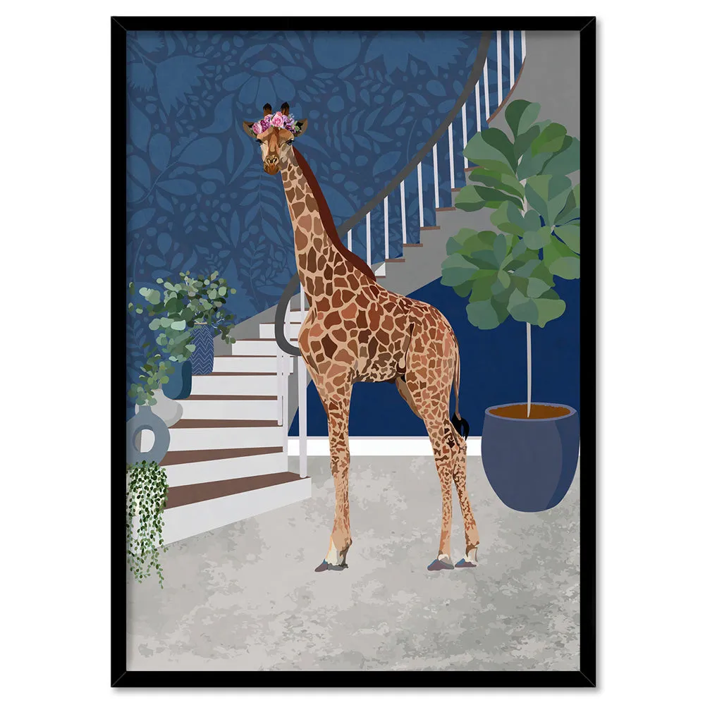 Giraffe in the House - Art Print