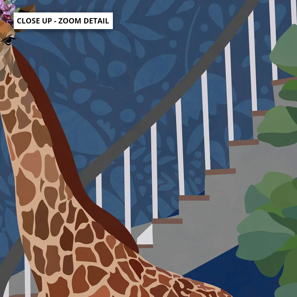 Giraffe in the House - Art Print