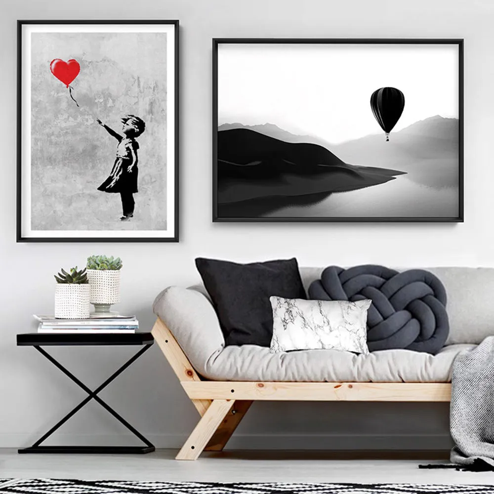 Girl With Red Balloon - Art Print