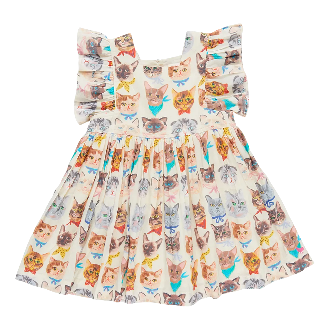 Girls Elsie Dress - Cool Cats