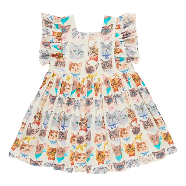 Girls Elsie Dress - Cool Cats
