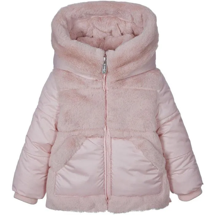 Girls Pink Fur Jacket