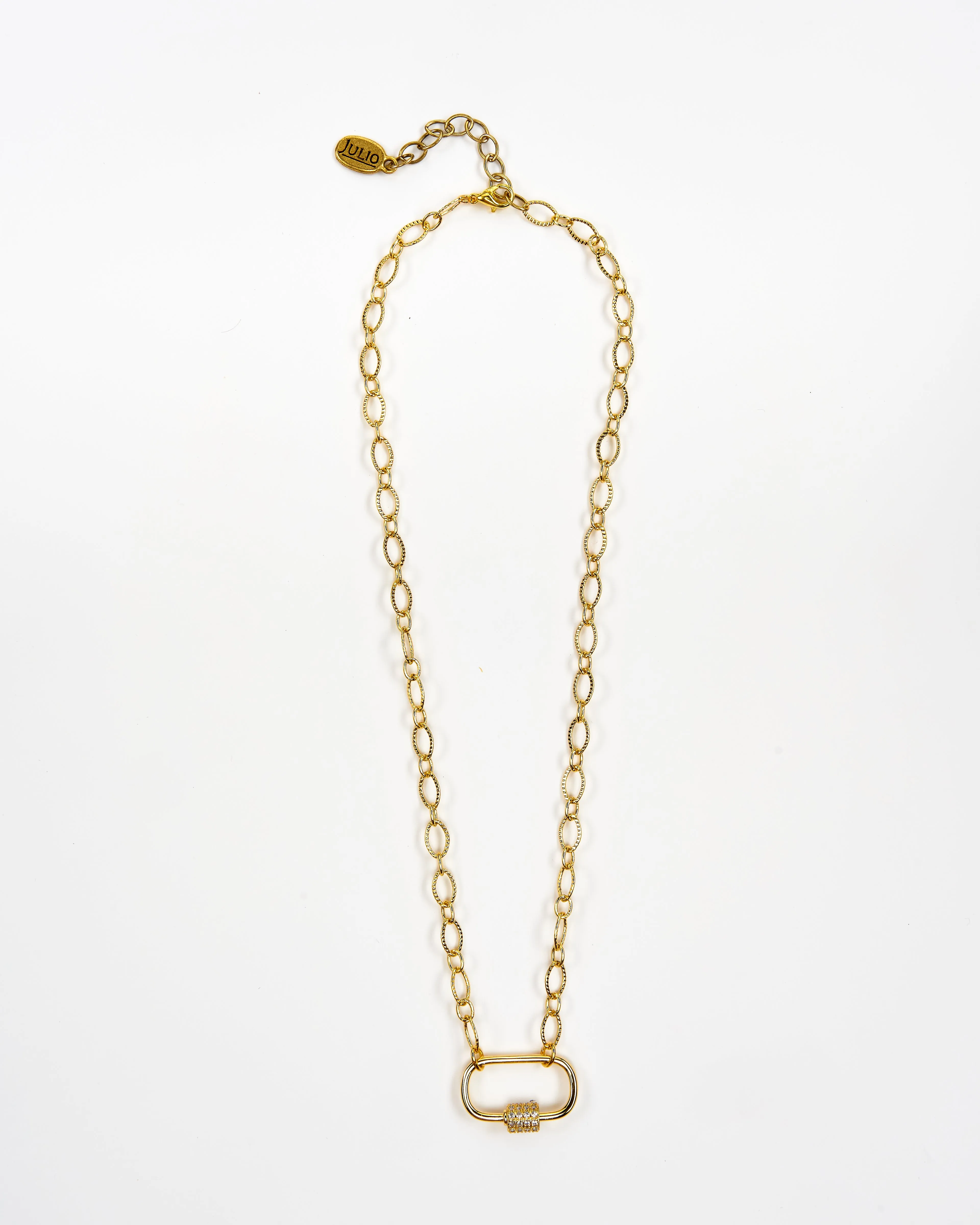 Golden Grahams Delicate Carabiner Necklace