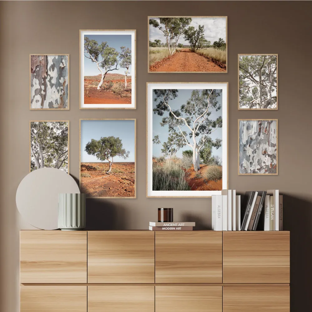Gumtree Outback Road - Art Print