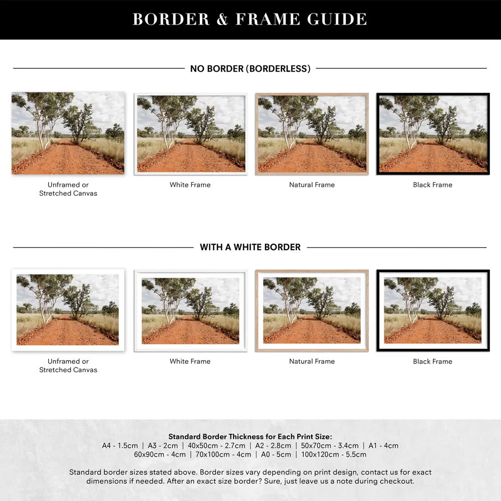 Gumtree Outback Road - Art Print