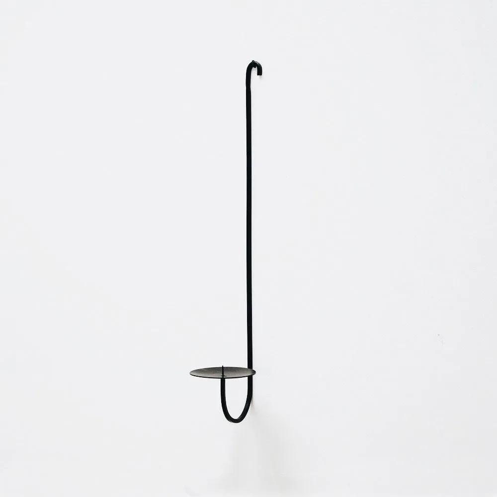 Hand Forged Iron Candle Holder - Single Arm