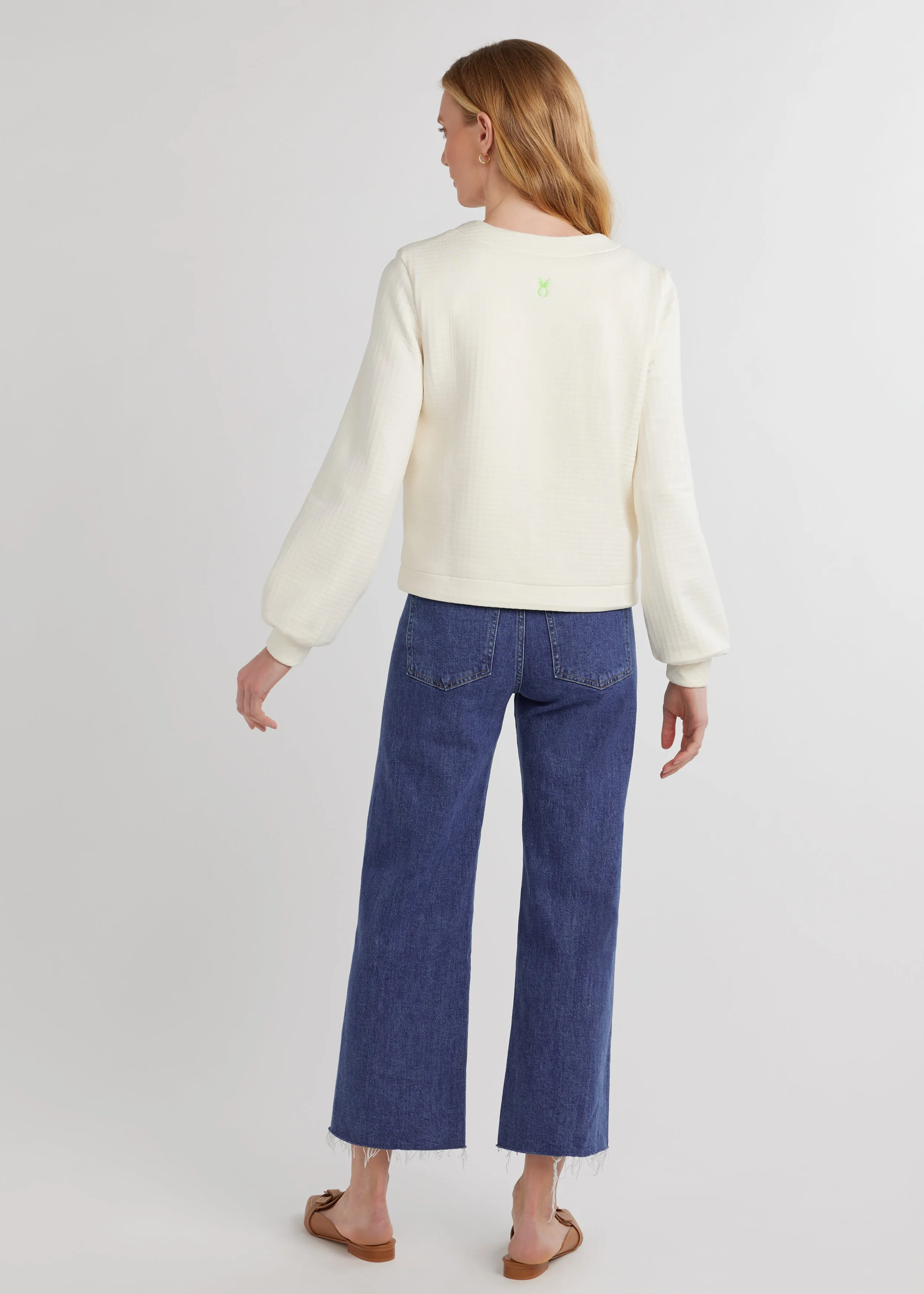 Haverhill Cardigan in Waffle (Cream)