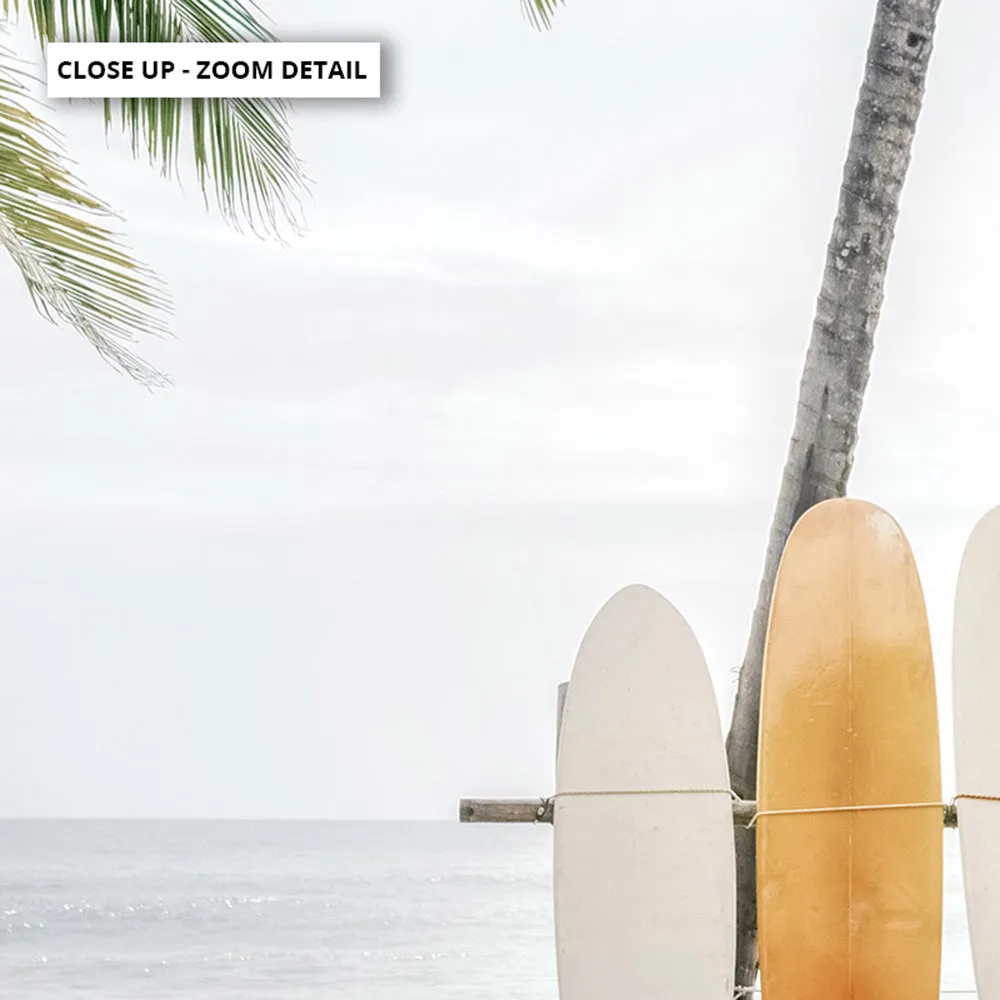 Hawaii Surfboards & Palms II - Art Print