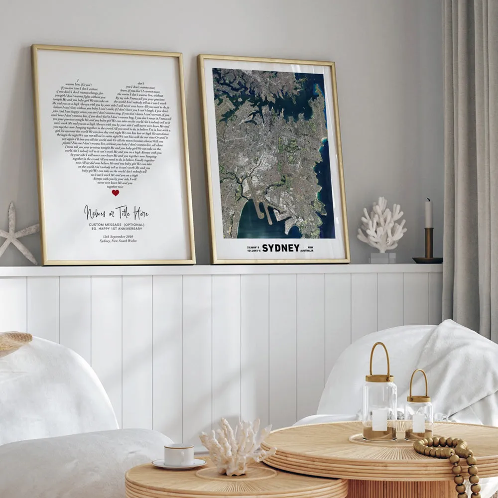 Heart Song Lyrics - Art Print