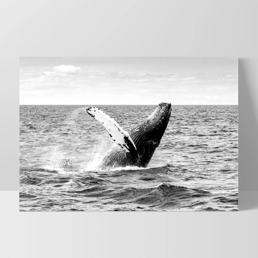 Humpback Whale Breach Landscape II - Art Print