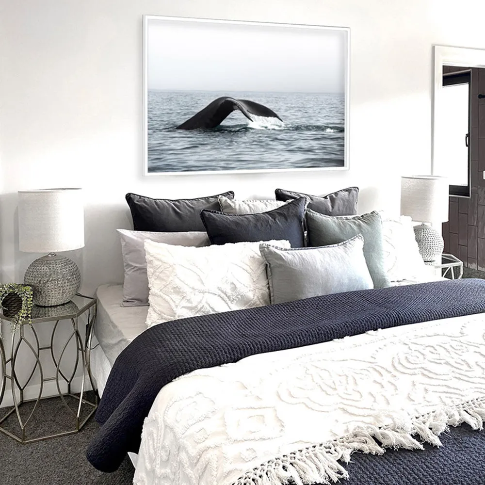 Humpback Whale Tail III Landscape - Art Print