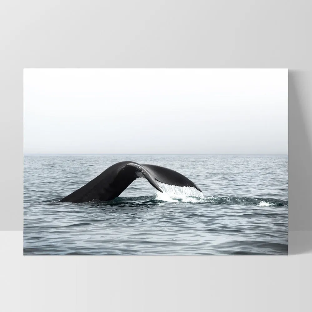 Humpback Whale Tail III Landscape - Art Print