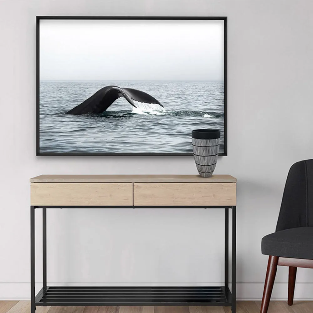 Humpback Whale Tail III Landscape - Art Print