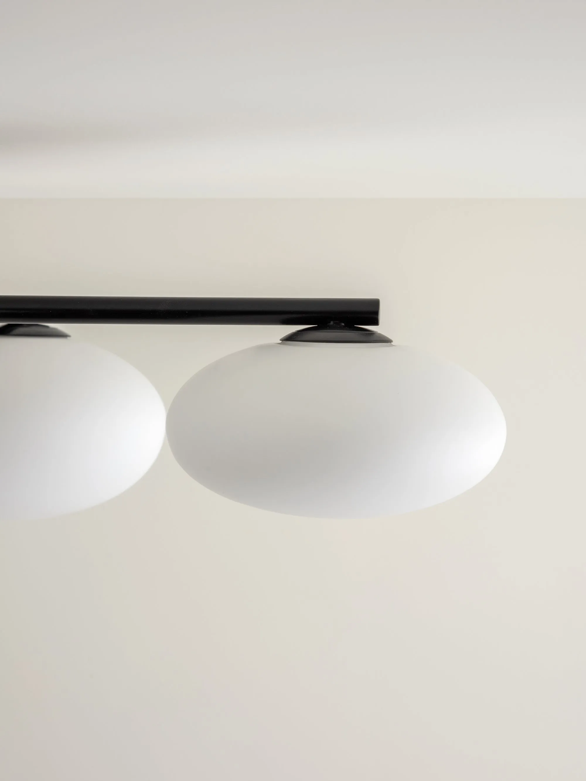 Imperial - 5 light matt black and opal flush