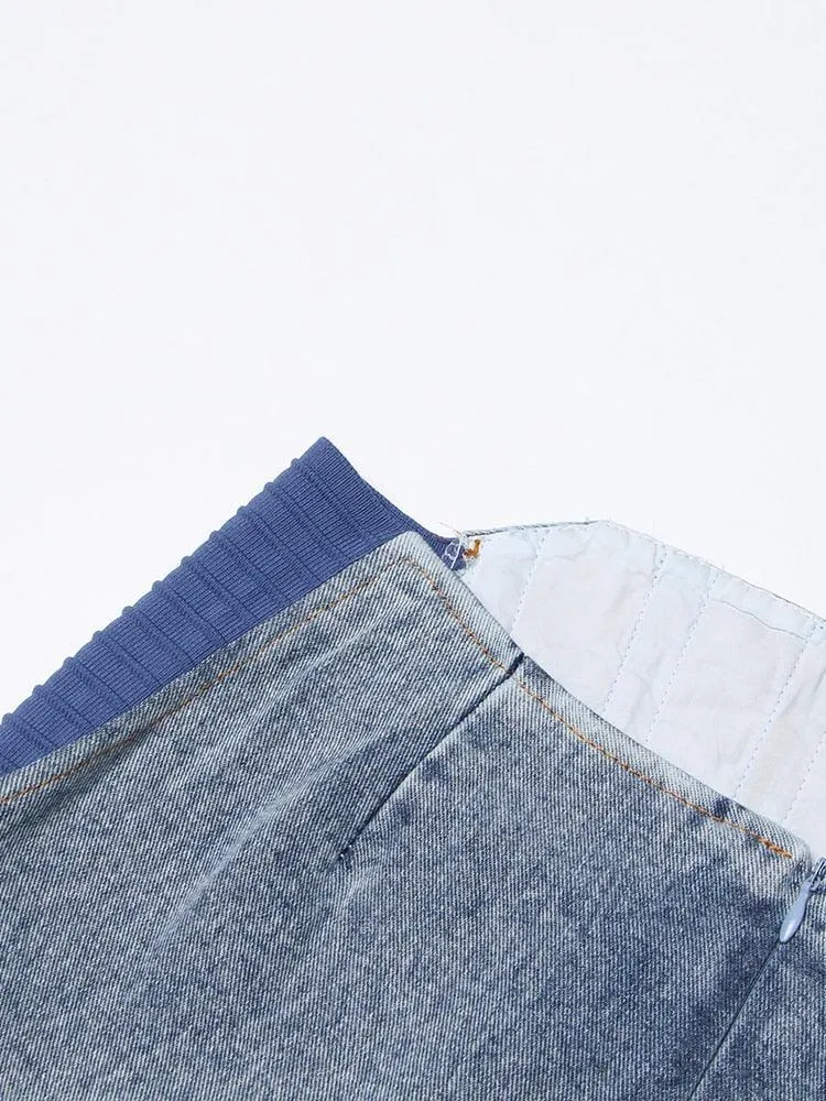Isabelle High Waist Denim Skirt