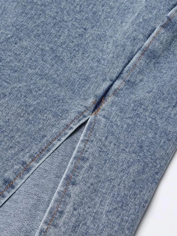 Isabelle High Waist Denim Skirt