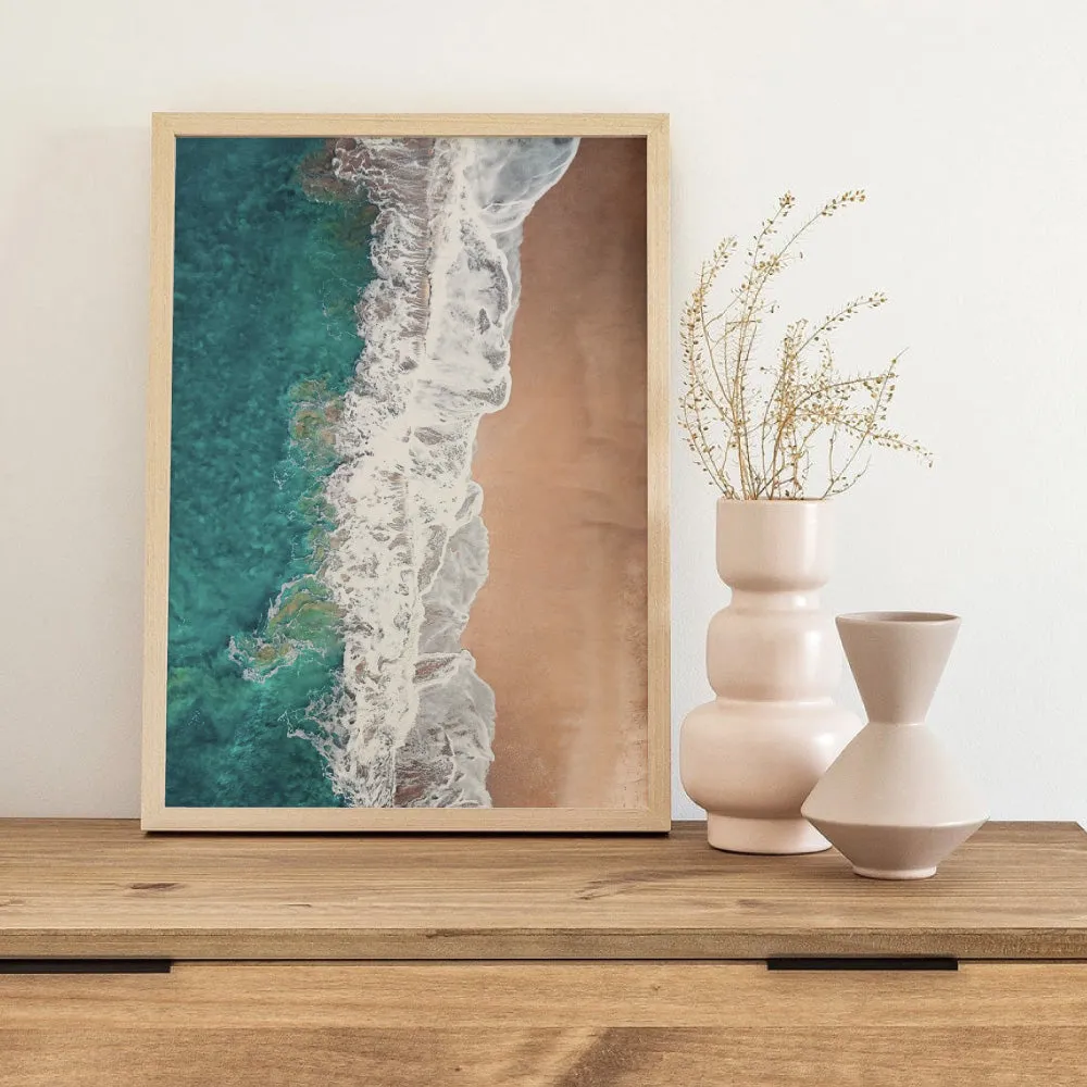 Jan Juc Beach VIC Aerial V - Art Print by Beau Micheli