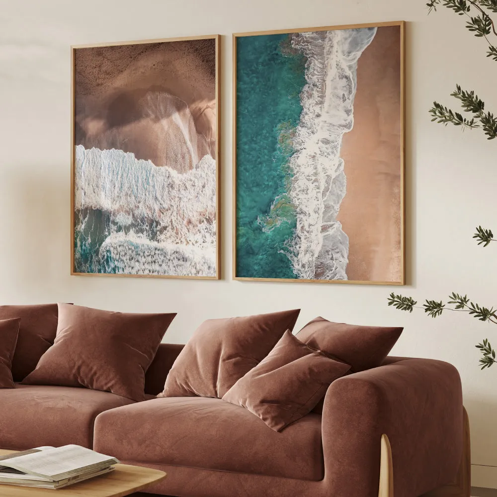 Jan Juc Beach VIC Aerial V - Art Print by Beau Micheli