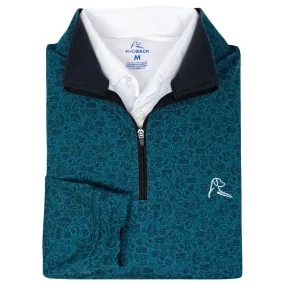 Midnight Green/Black Jawn Performance Q-Zip Jacket | The Jawn Series