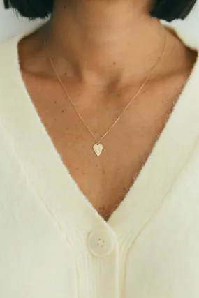 JJ x Chantel Carreira Personalized Gold Elongated Heart Necklace