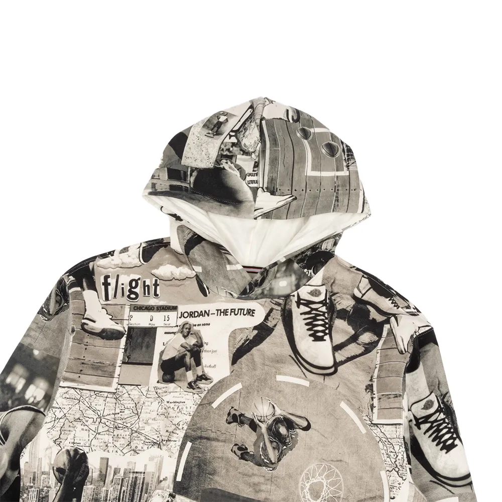 Jordan Brooklyn Fleece Printed Pullover Hoodie 'Black/Sail'