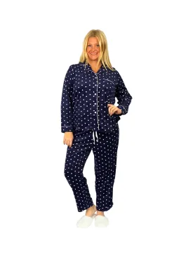 La Cera Plus Size Sheered Minky Fleece PJ Set La Cera Plus Size Sheered Minky Fleece PJ Set