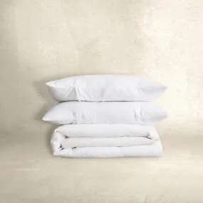 LINEN DUVET COVER SET | WHITE