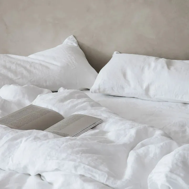 LINEN DUVET COVER SET | WHITE
