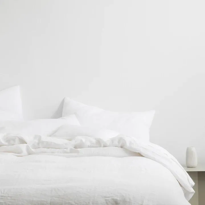 LINEN DUVET COVER SET | WHITE