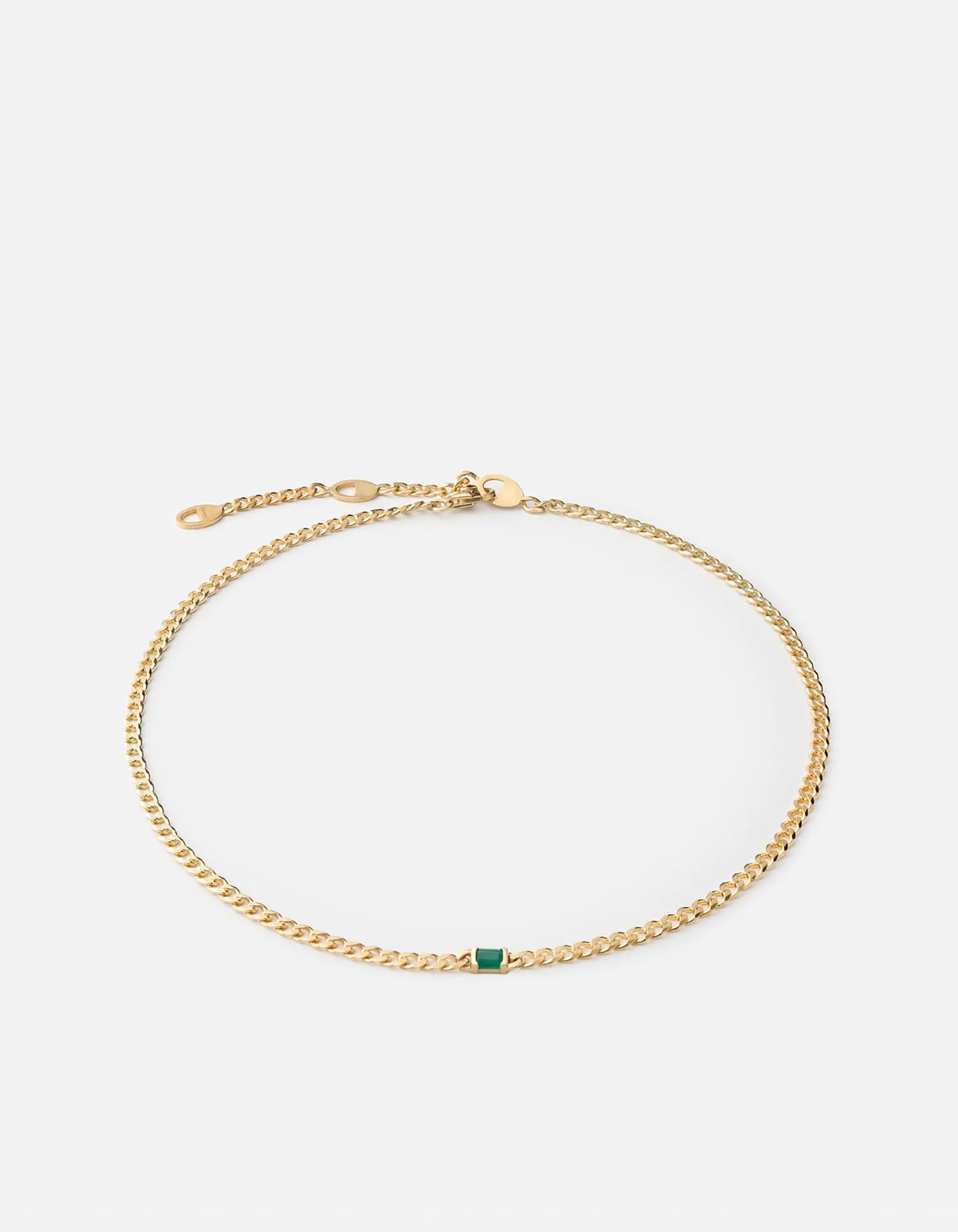 Chalcedony Lyra Choker Necklace in Gold Vermeil