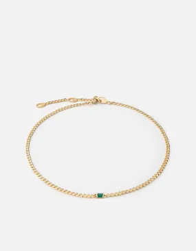 Chalcedony Lyra Choker Necklace in Gold Vermeil