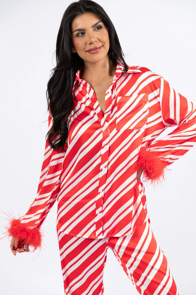 Merry Mint Satin Pajama Top Macy Blackwell X Pink Lily FINAL SALE