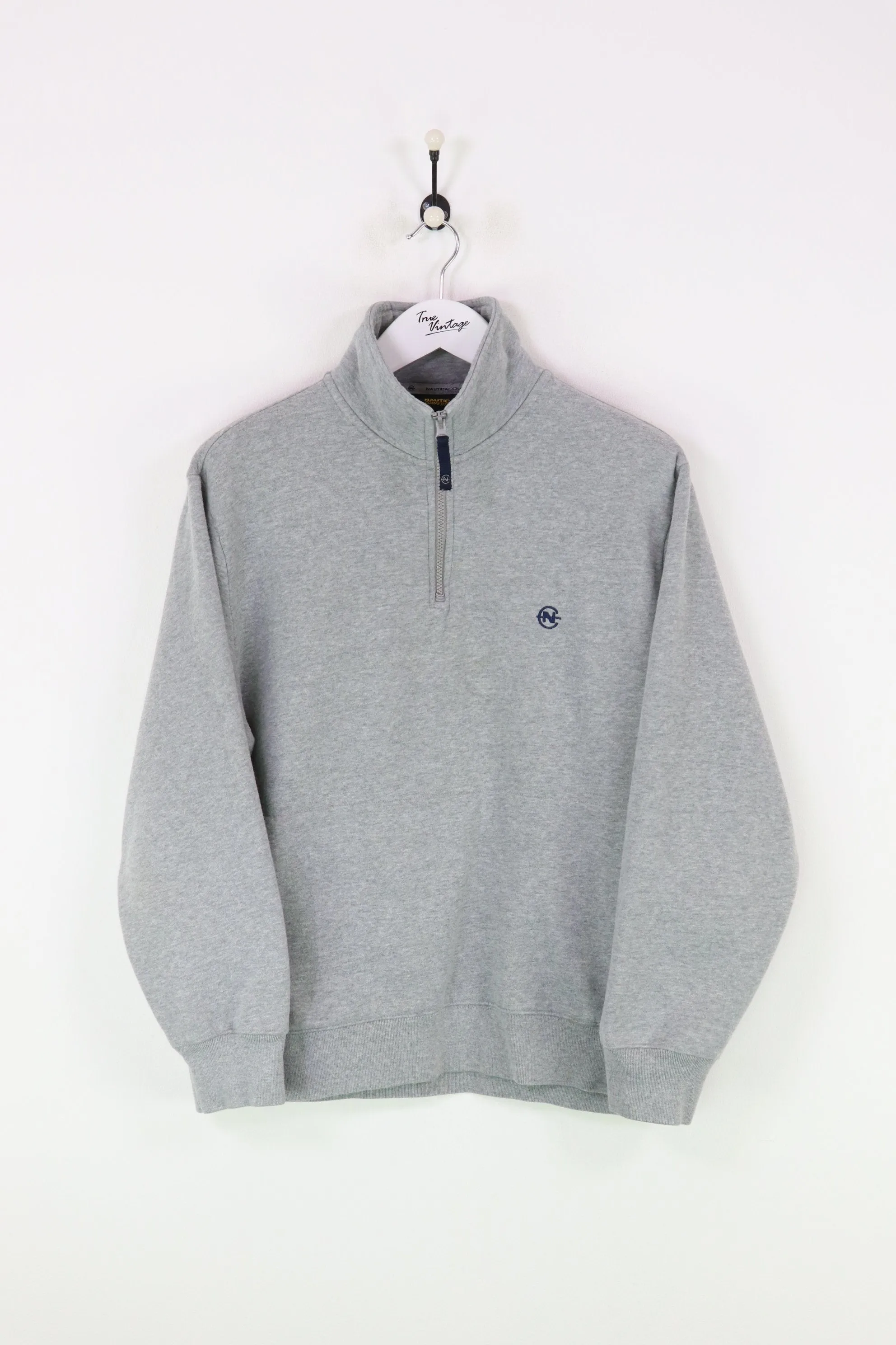 Nautica 1/4 Zip Sweatshirt Grey Large