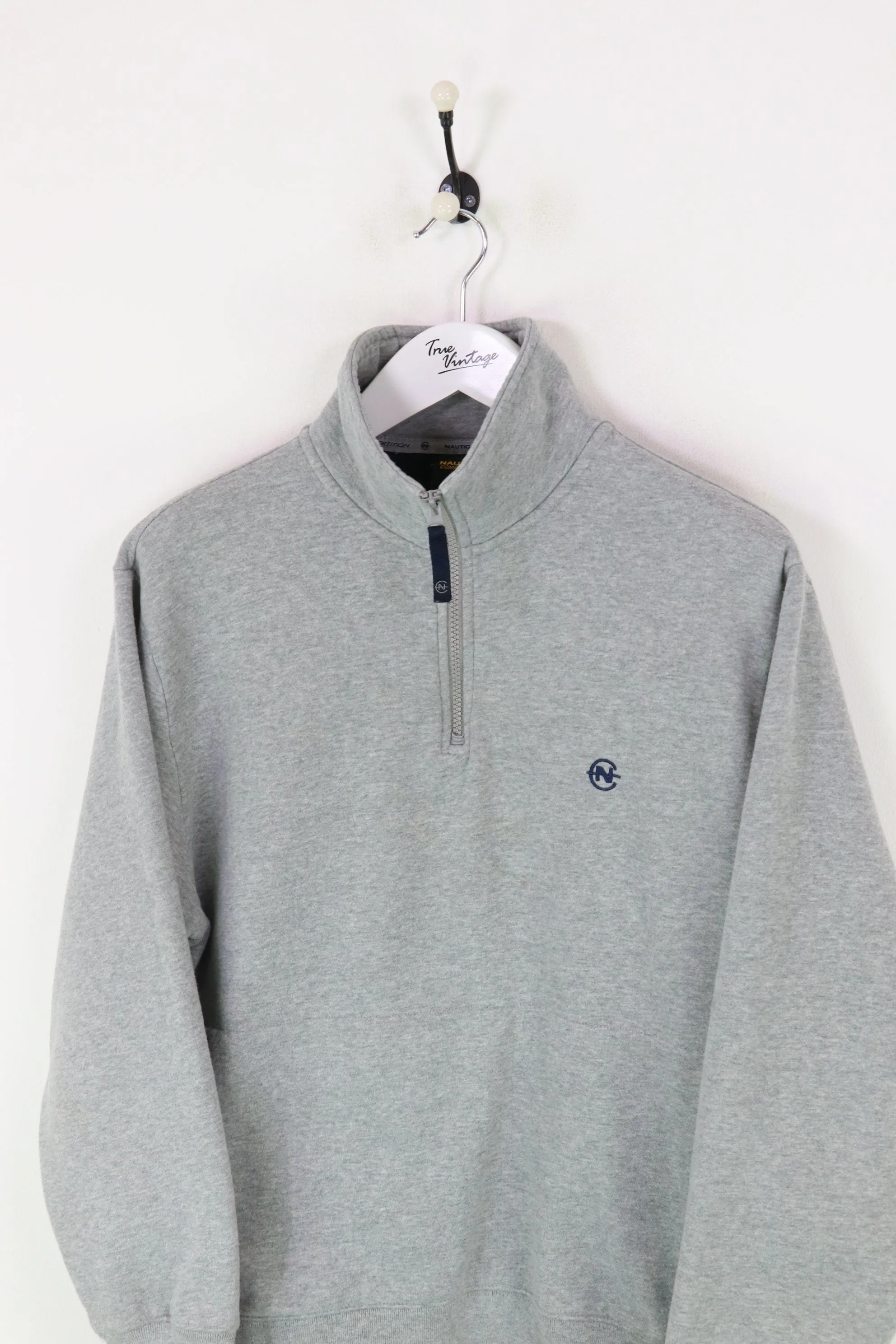 Nautica 1/4 Zip Sweatshirt Grey Large