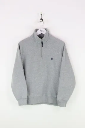 Nautica 1/4 Zip Sweatshirt Grey Large
