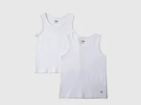Pack of 2 Regular Fit Round Neck Solid Colour Vest