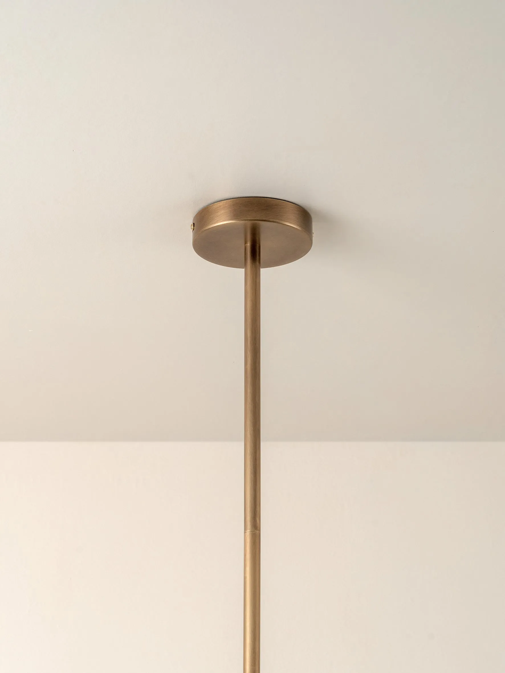 Perry - 6 light aged brass and opal pendant