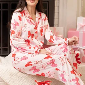 Pink & Red Bow PJ Set